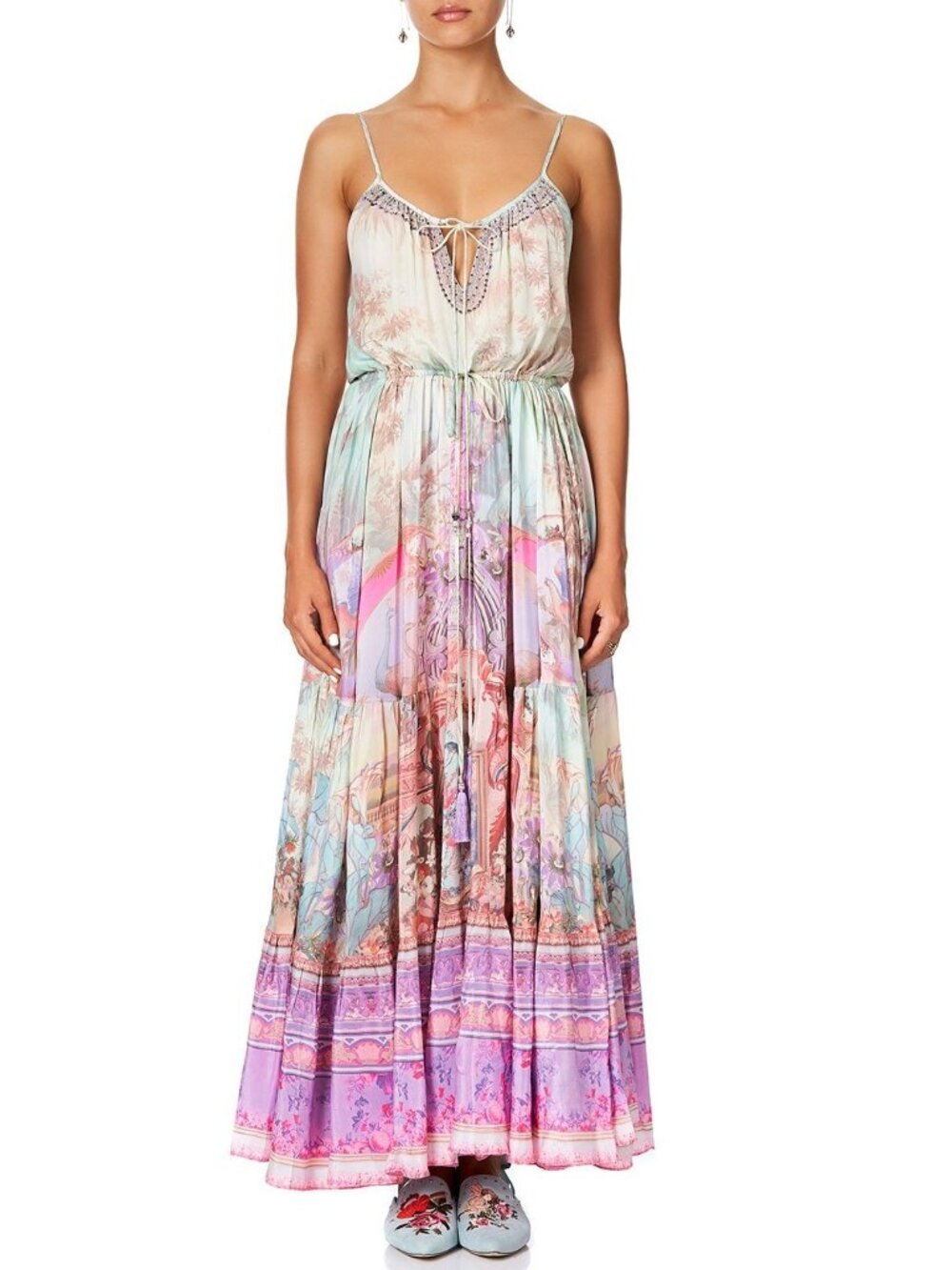 Camilla Electron Libre Dress with Front Tie Detail Size Small - Picture 10 of 14